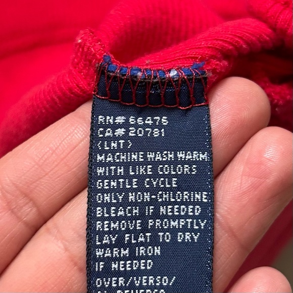 Tommy Hilfiger Red Long Sleeve Polo Shirt - Picture 5 of 8